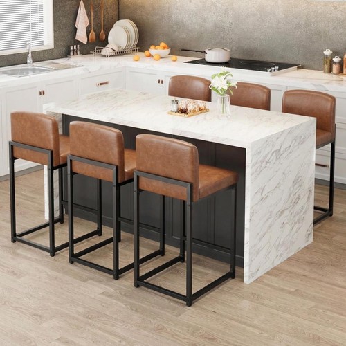 Set leather bar stools - set,